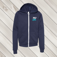 VB Boardwalk: Neptune Youth Full Zip Hooded Sweatshirt