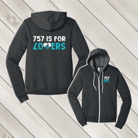 757 is for Lovers Youth Full Zip Hooded Sweatshirt