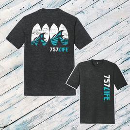 757LIFE: Surfboards Adult Triblend Short Sleeve Tee