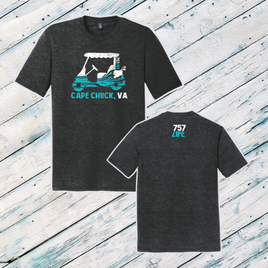 Cape Chuck: Golf Cart Adult Triblend Short Sleeve Tee