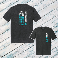 Cape Charles: Lighthouse Adult Triblend Short Sleeve Tee