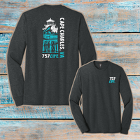 Cape Charles: Lighthouse Youth Triblend Long Sleeve Tee