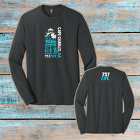 Cape Charles: Lighthouse Youth Triblend Long Sleeve Tee