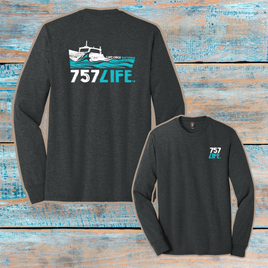 Cape Charles: Watermen Youth Triblend Long Sleeve Tee