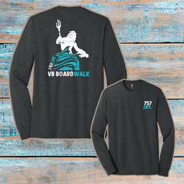 VB Boardwalk: Neptune Youth Triblend Long Sleeve Tee