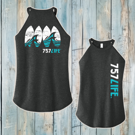 757LIFE: Surfboards Ladies' Rocker Tank