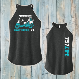 Cape Charles: Golfcart Ladies' Rocker Tank