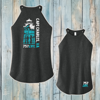 Cape Charles: Lighthouse Ladies' Rocker Tank