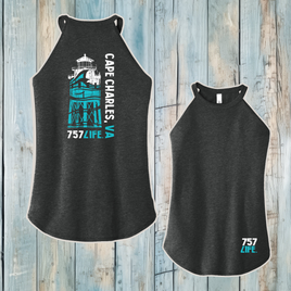 Cape Charles: Lighthouse Ladies' Rocker Tank