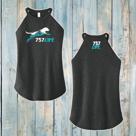 757LIFE: Jumping Dog Ladies' Rocker Tank
